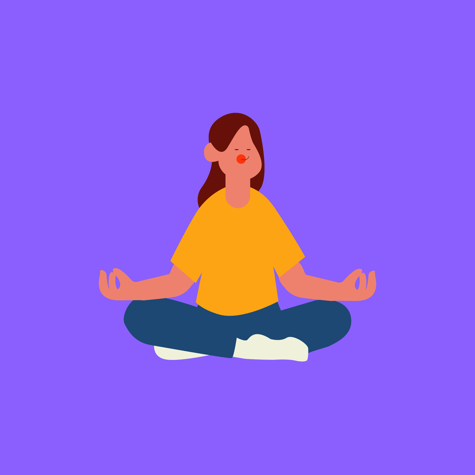 Waiting calmly illustration